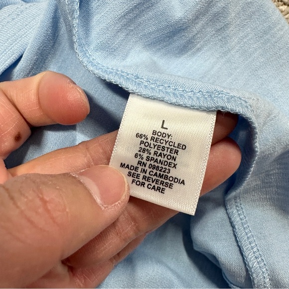 NWT Freely Women’s Addie Tank Top Sleeveless V-Neck Outdoor in Clear Sky Blue L - Picture 10 of 13